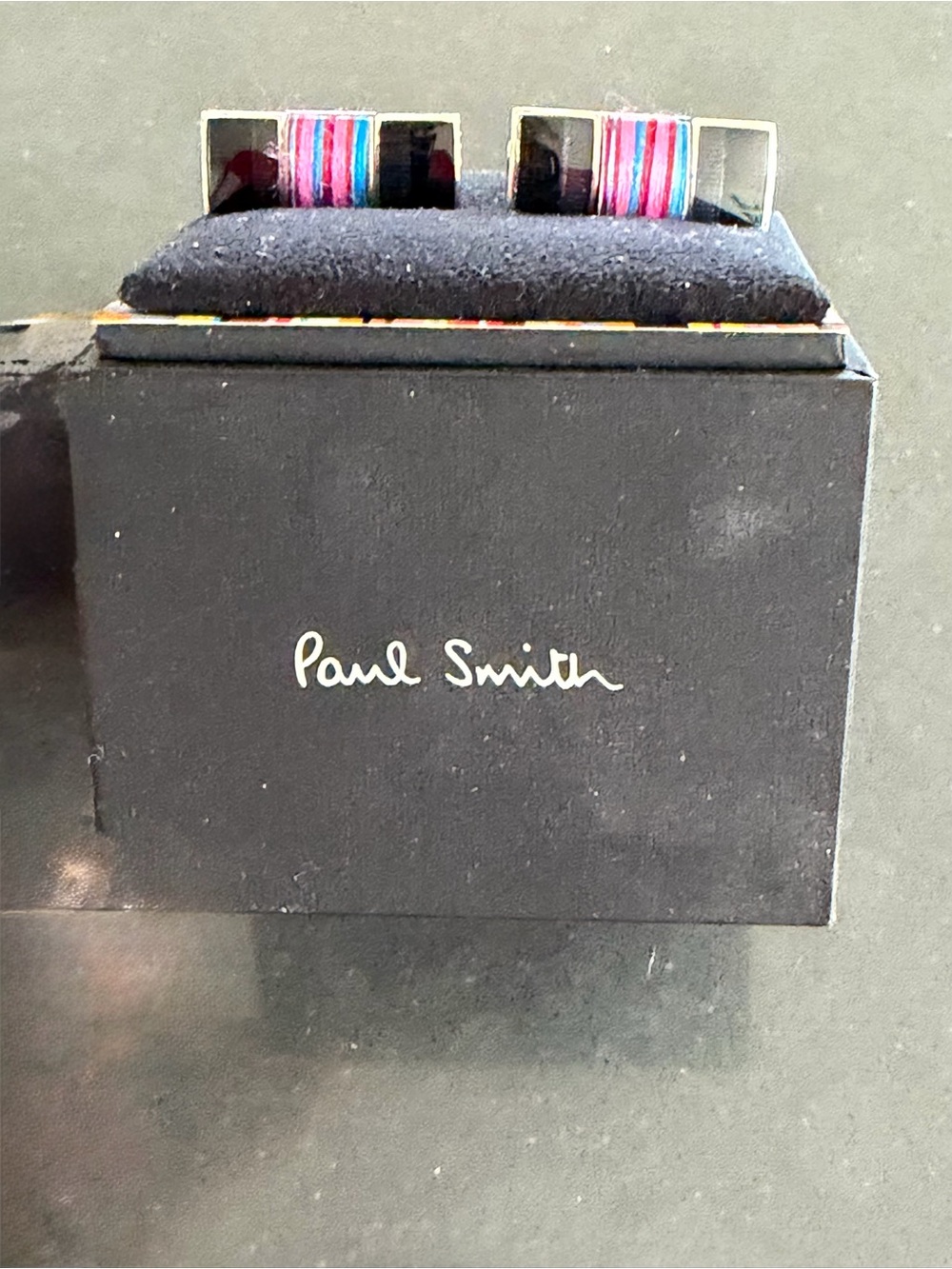 Paul Smith Multicolor Striped Enamel Cufflinks